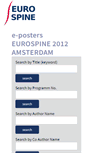 Mobile Screenshot of eposteramsterdam.eurospine.org